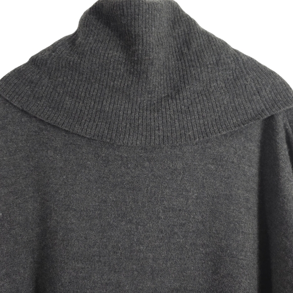 Cynthia Rowley Gray Bat Wing Cowl Neck Sweater - Picture 8 of 10